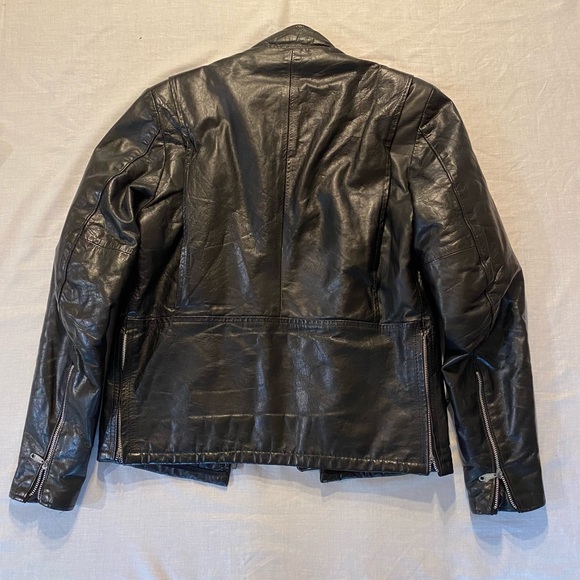 Vintage Sears Men’s Black Leather Jacket Size 34 - Picture 3 of 5